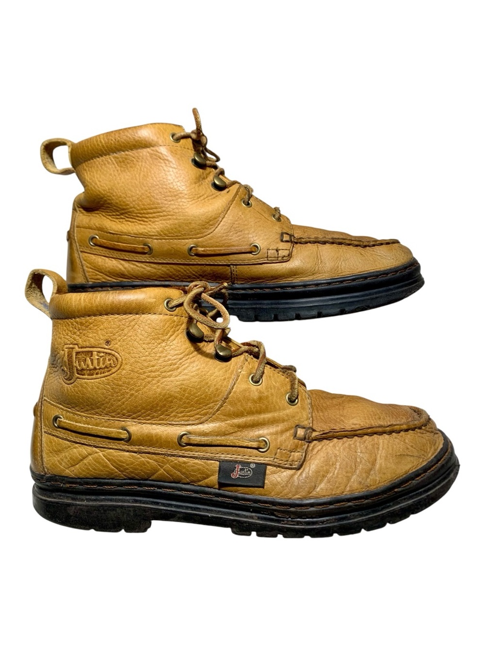 Men’s Justin Boots Grizzly #995 Leather Chukka Moc Toe Boots Size 9